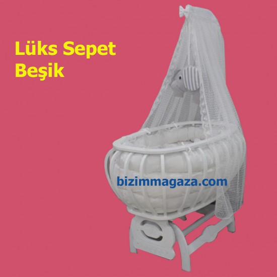 Bebbe Ahşap Sepet Beşik